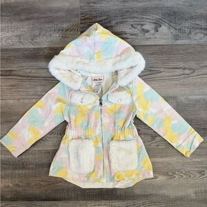 Little Lass Pastel Raincoat with Hood
